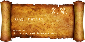 Kungl Matild névjegykártya